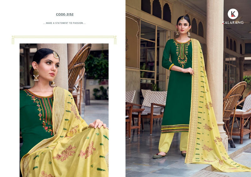 Kalarang Fashion Geetika Jam Silk Cotton With Embroidery Work Salwar Kameez