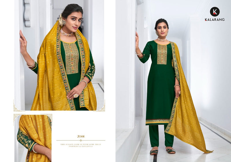 Kalarang Fashion Launch Kaira Parampara Silk With Embroidery Work Exclusive Causal Wear Salwar Suits