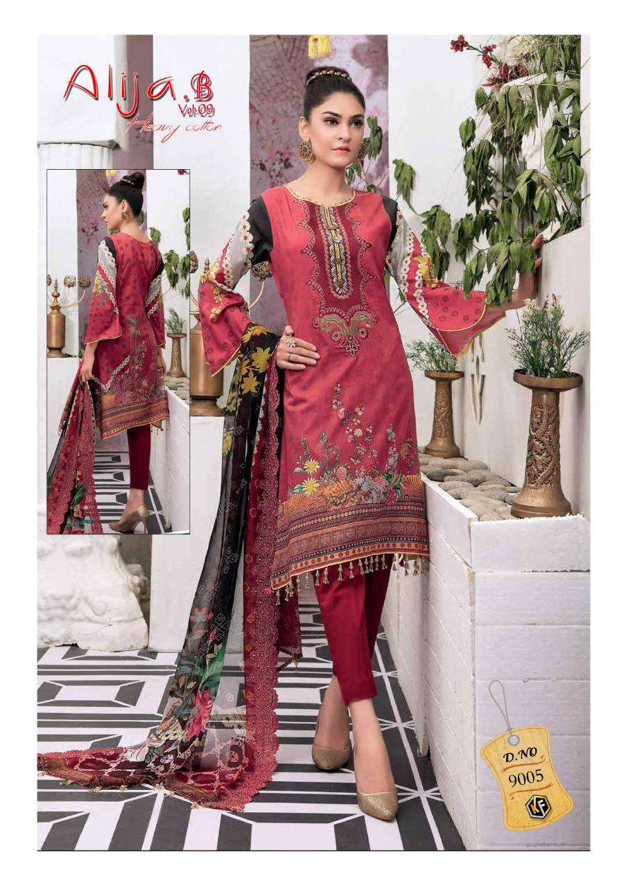 Keval Fab Alija vol 9 Cotton Exclusive Karachi Collection Salwar Suit