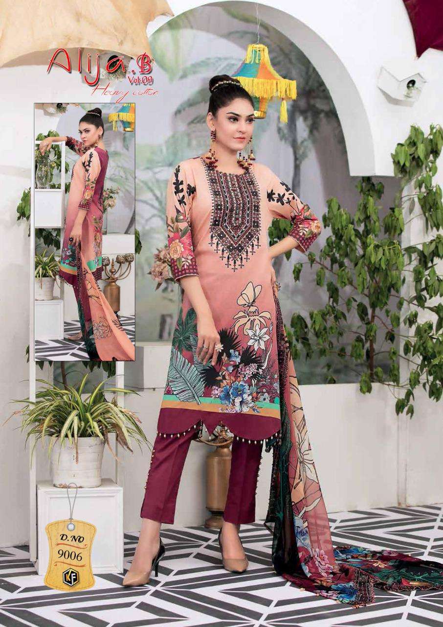 Keval Fab Alija vol 9 Cotton Exclusive Karachi Collection Salwar Suit