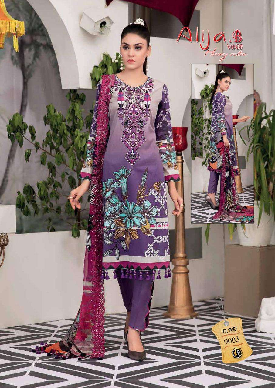 Keval Fab Alija vol 9 Cotton Exclusive Karachi Collection Salwar Suit