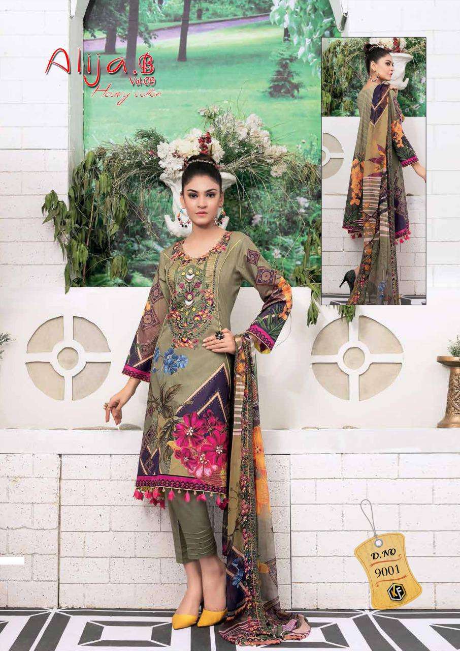 Keval Fab Alija vol 9 Cotton Exclusive Karachi Collection Salwar Suit