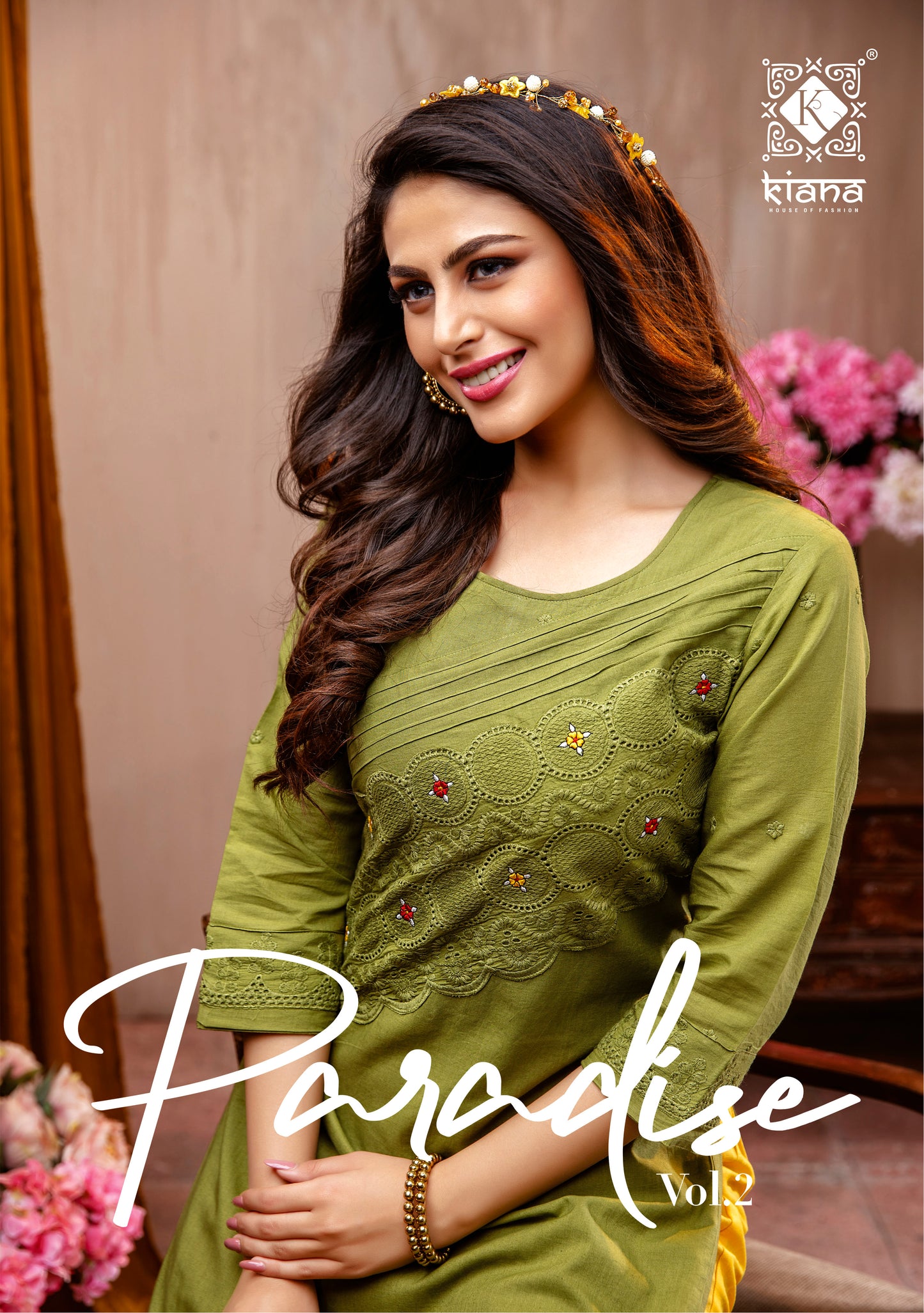 Kiana Fashion Paradise Vol 2 Fancy Cotton Schiffli Work Kurti