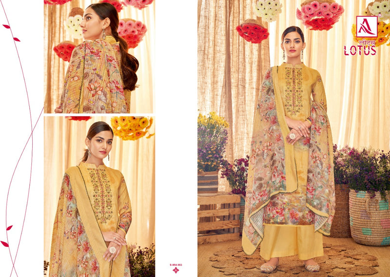 Alok Suits Lotus Jam Cotton Digital Printed Party Wear Salwar Kameez