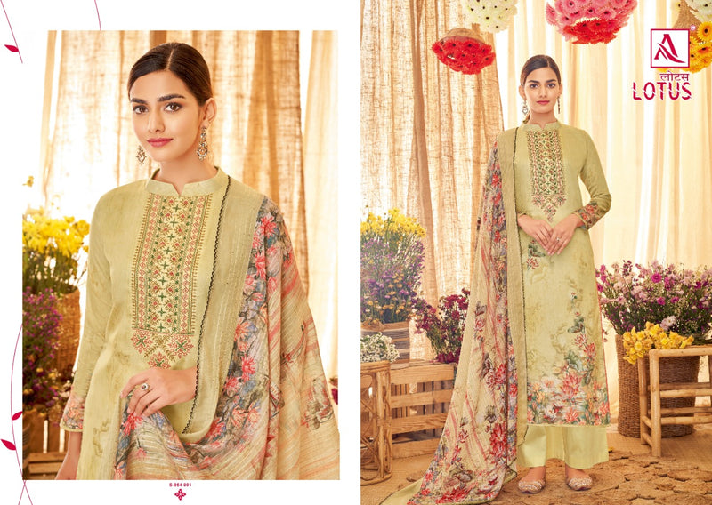 Alok Suits Lotus Jam Cotton Digital Printed Party Wear Salwar Kameez