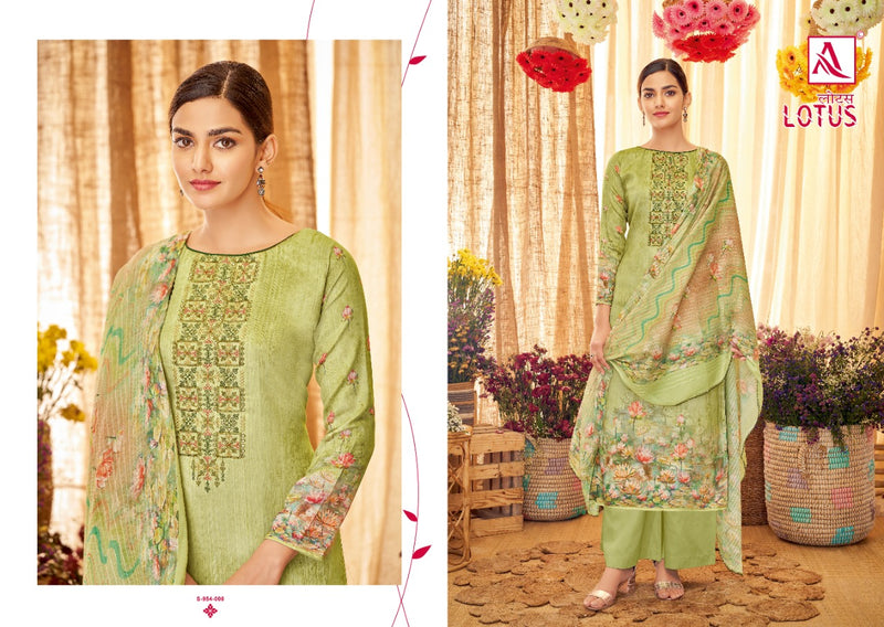 Alok Suits Lotus Jam Cotton Digital Printed Party Wear Salwar Kameez