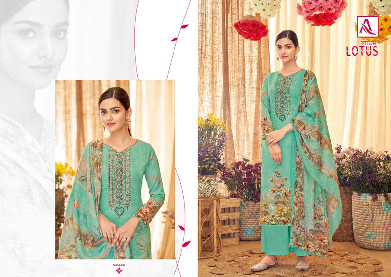 Alok Suits Lotus Jam Cotton Digital Printed Party Wear Salwar Kameez