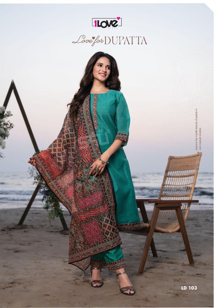 1 Love S4U Love For Dupatta Fancy Designer Party Wear Kurtis With Bottom & Dupatta