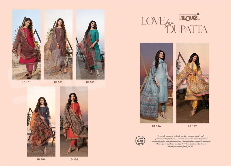 1 Love S4U Love For Dupatta Fancy Designer Party Wear Kurtis With Bottom & Dupatta