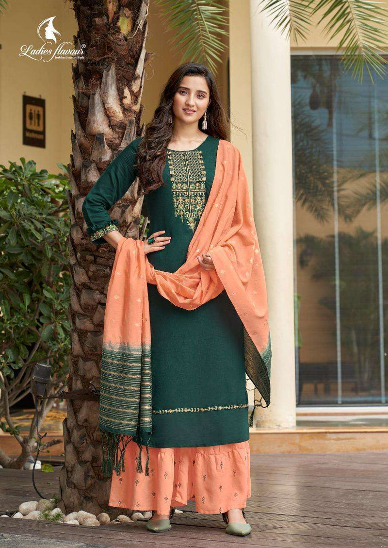 Ladies Flavour Launch Ruhana Muslin With Heavy Embroidery Work Designer Sawar Kameez