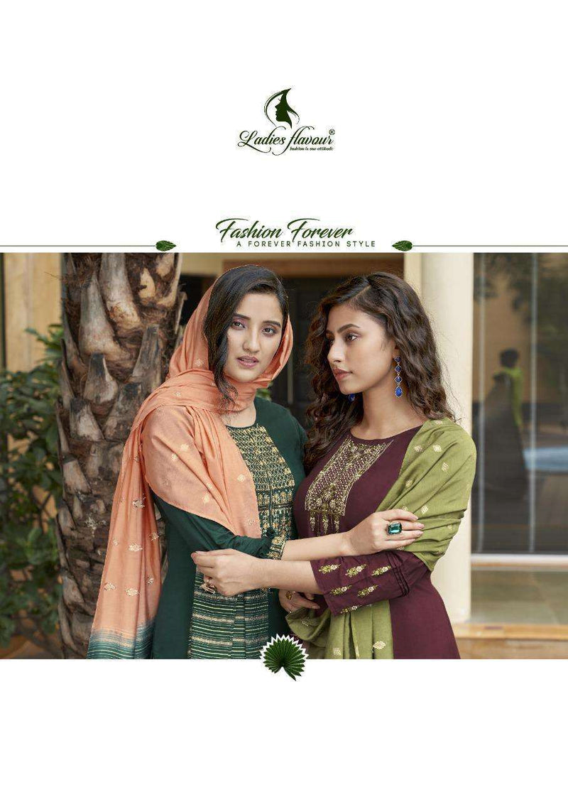 Ladies Flavour Launch Ruhana Muslin With Heavy Embroidery Work Designer Sawar Kameez