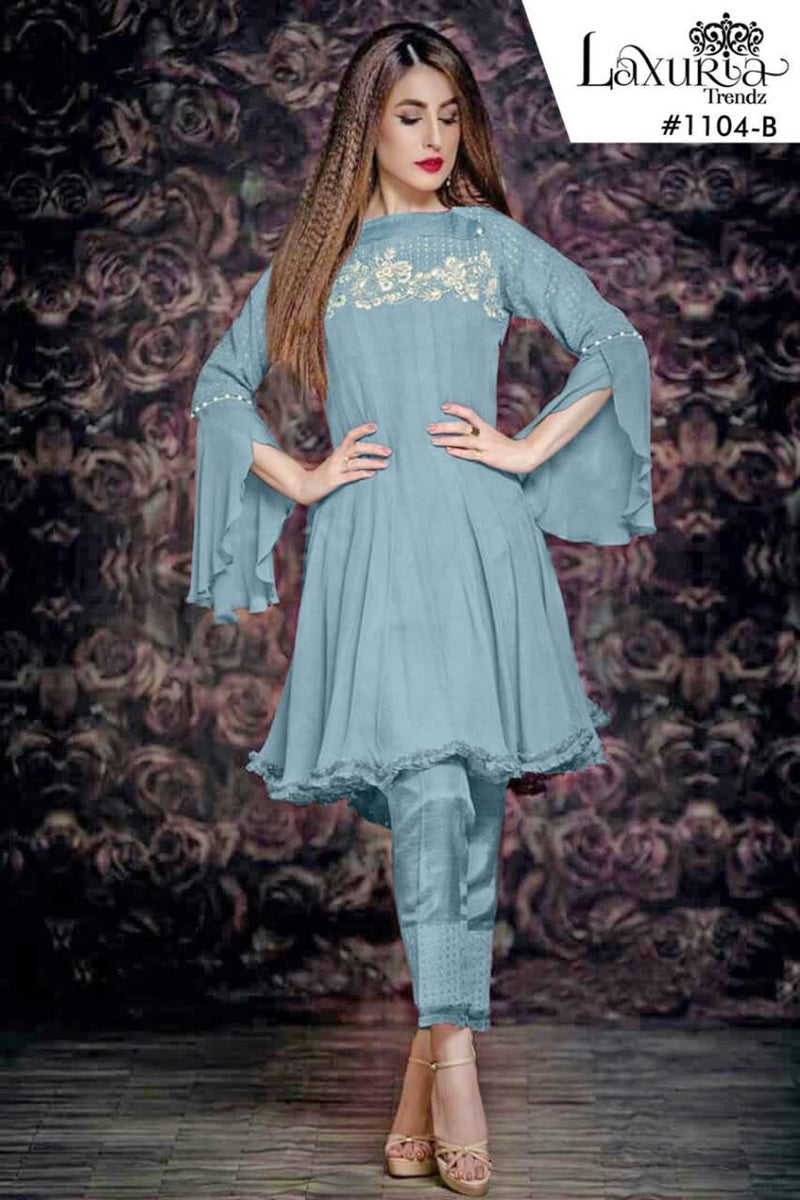 Luxuria Trendz D. No. 1104 Faux Georgette Fancy Kurti