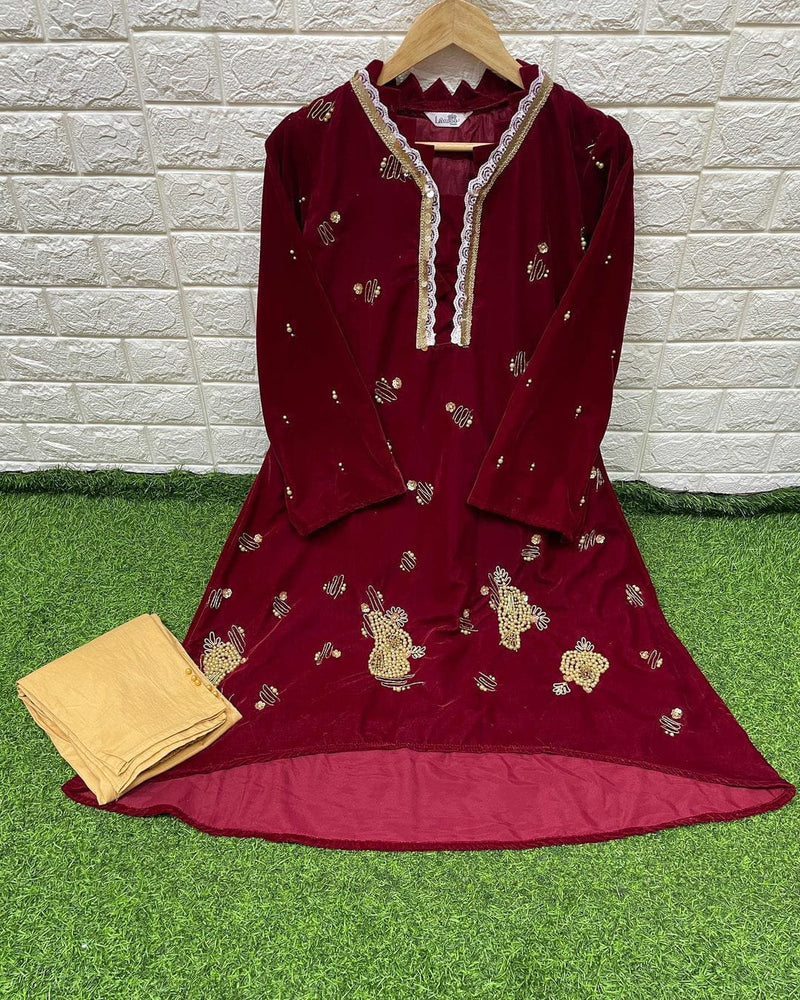 Luxury Pret Pure Velvet Stylish Pakistani Wear Readymade Pret Collection