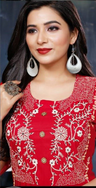 Beauty Queen Mahera Vol 1 Rayon With Embroidery Work Stylish Designer Casual Look Fancy Kurti