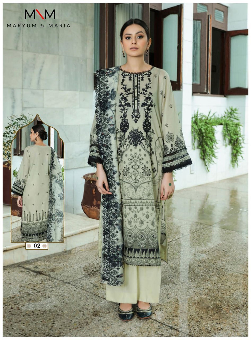 Maryum & Maria Mahermah Pure Cotton Karachi Pakistani Salwar Suit