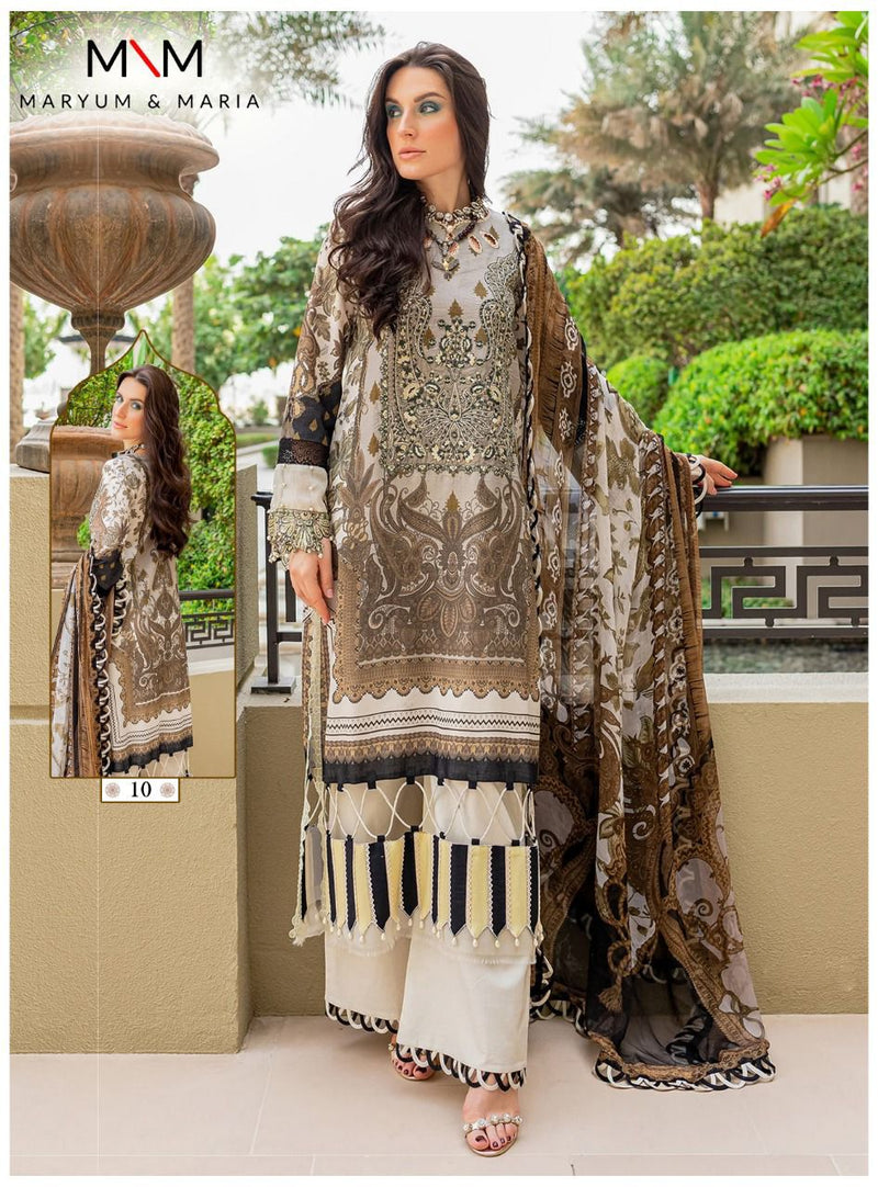 Maryum & Maria Mahermah Pure Cotton Karachi Pakistani Salwar Suit