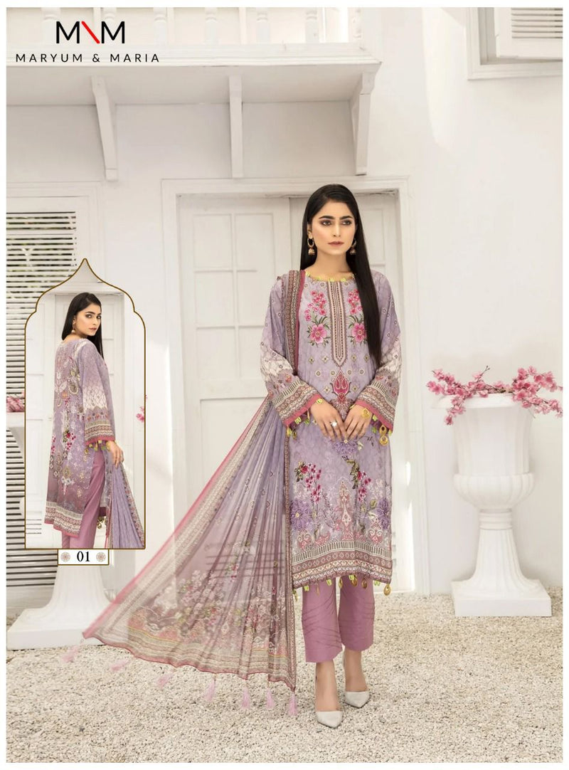 Maryum & Maria Mahermah Pure Cotton Karachi Pakistani Salwar Suit