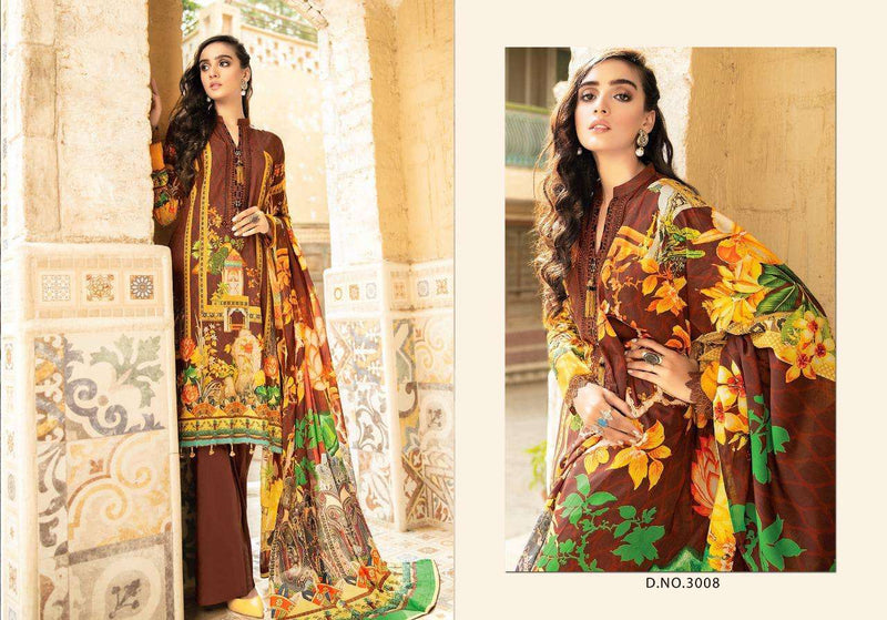 Yashika Trendz Mahnoor Vol 3 Lawn Cotton Festive Wear Salwar Suits With Digital Print