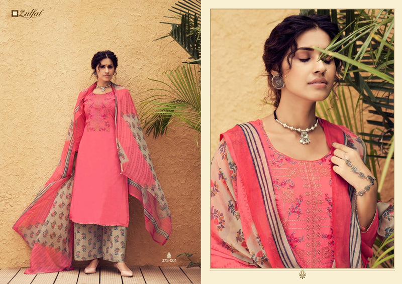 Zulfat Designer Suits Mahonia Jam Cotton Pinted Party Wear Salwar Kameez