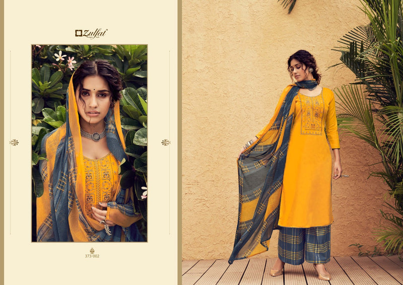 Zulfat Designer Suits Mahonia Jam Cotton Pinted Party Wear Salwar Kameez