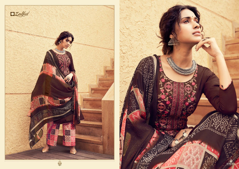 Zulfat Designer Suits Mahonia Jam Cotton Pinted Party Wear Salwar Kameez