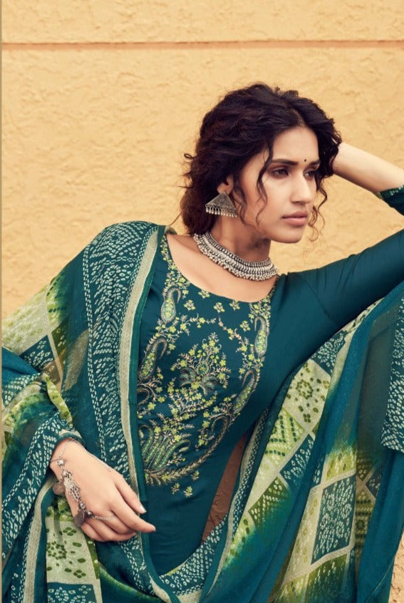 Zulfat Designer Suits Mahonia Jam Cotton Pinted Party Wear Salwar Kameez