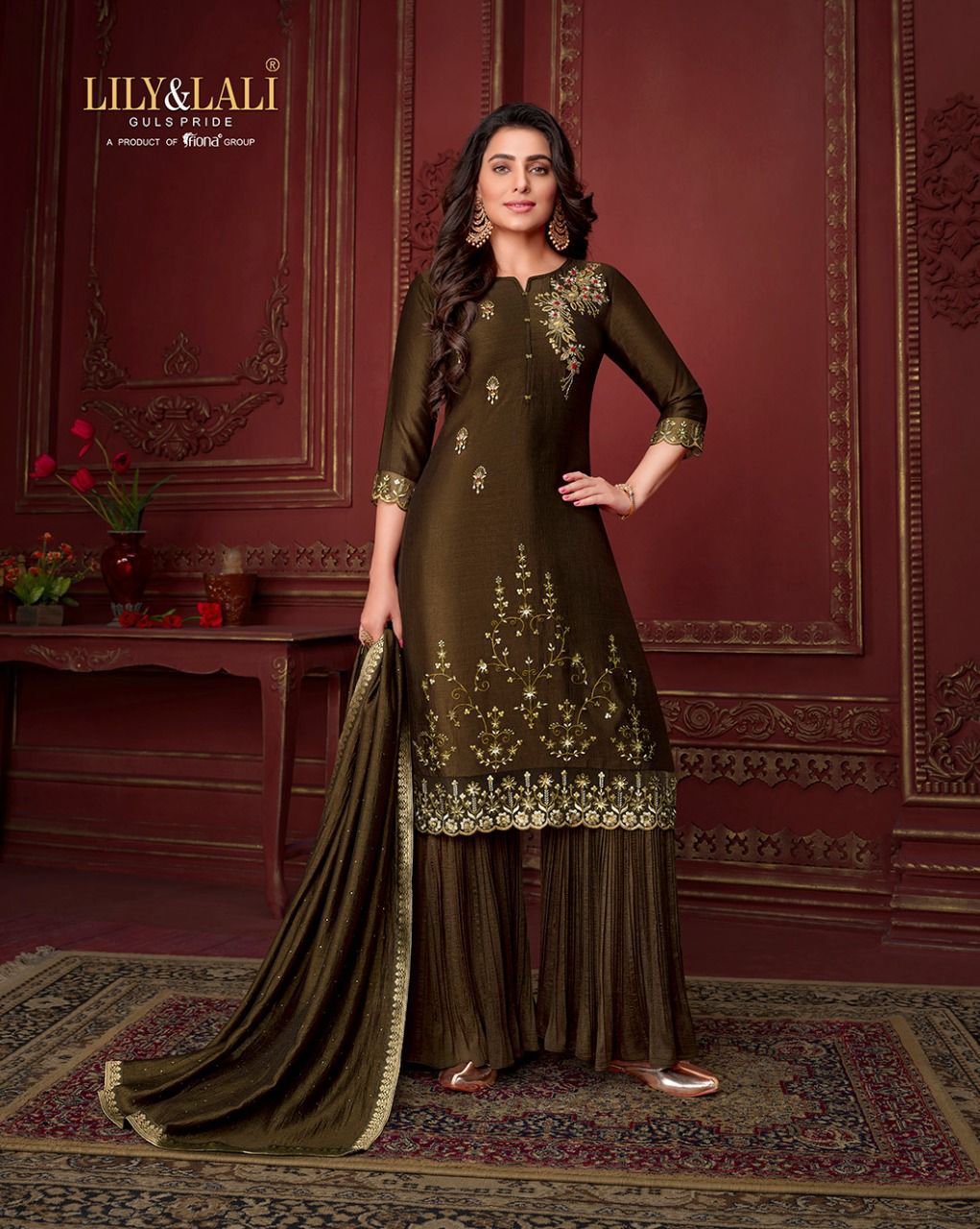 Lily And Lali Malang Embroidery & Handwork on Super Silk with Inner Work Stylish Designer Party Wear Kurti