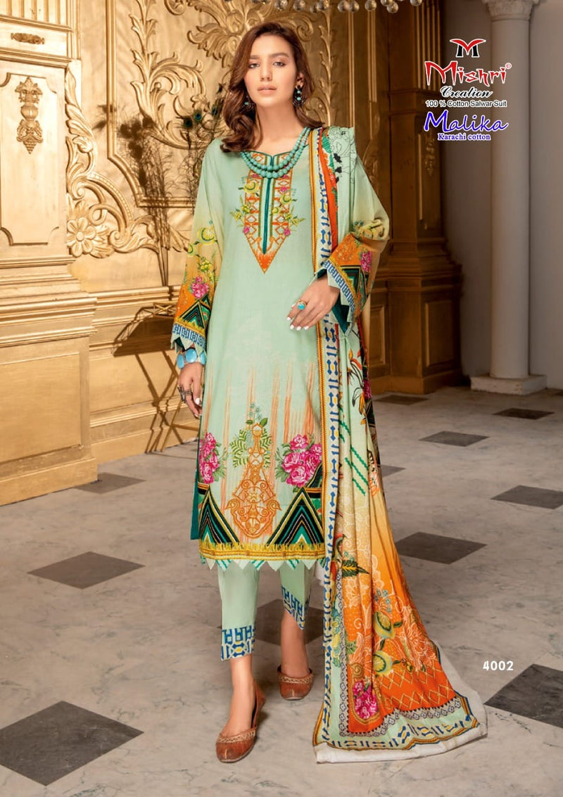 Mishri Creation Mallika Vol 4 Cotton Printed Pakistani Style Festive Wear Salwar Suits