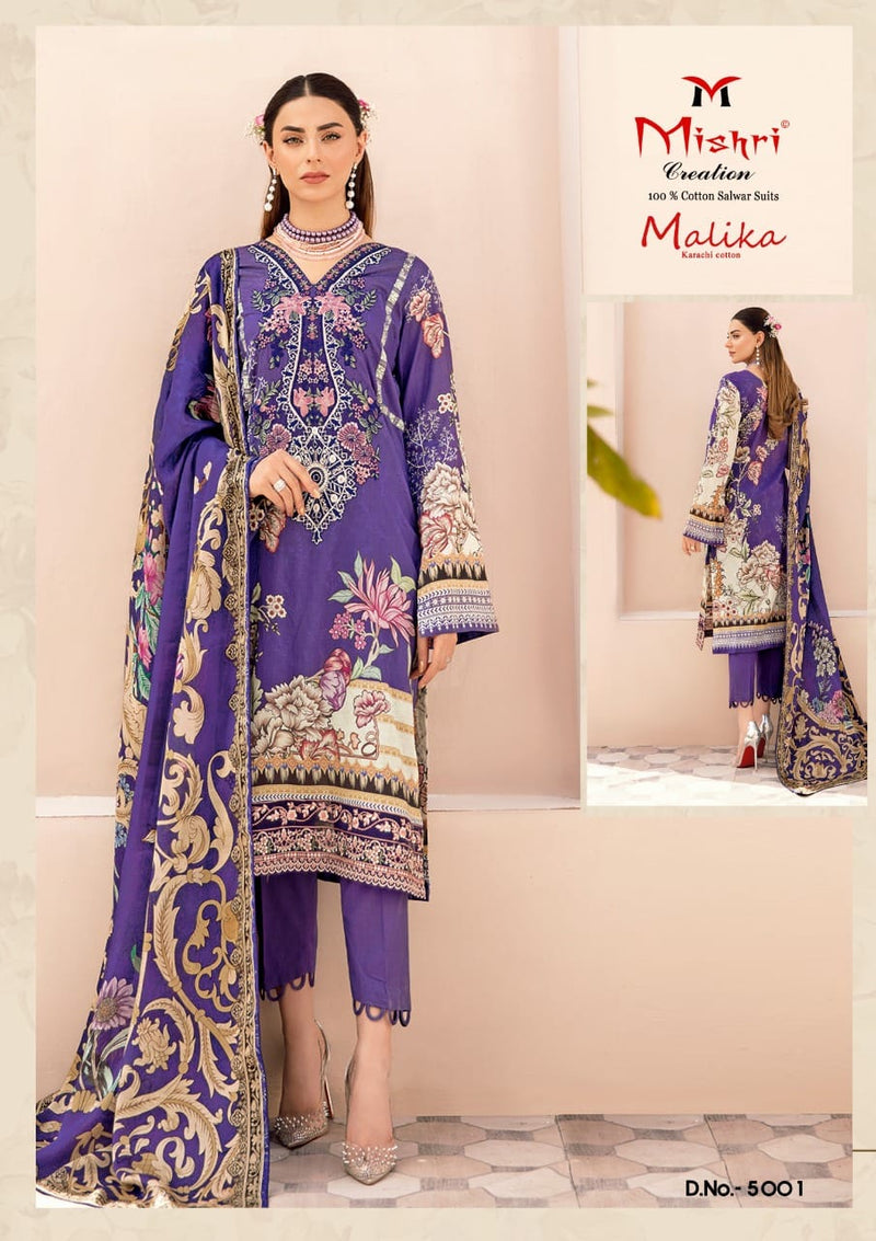 Mishri Creation Mallika Vol 5 Cotton Printed Pakistani Style Party Wear Salwar Suits