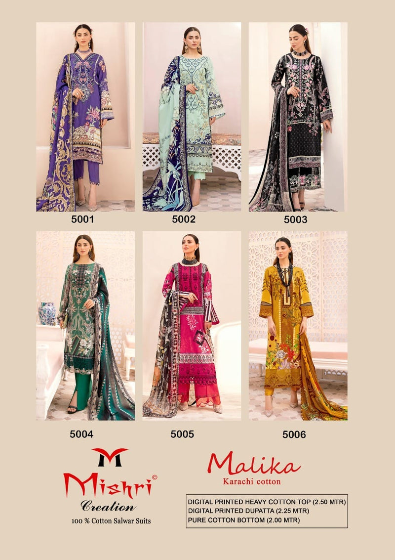 Mishri Creation Mallika Vol 5 Cotton Printed Pakistani Style Party Wear Salwar Suits