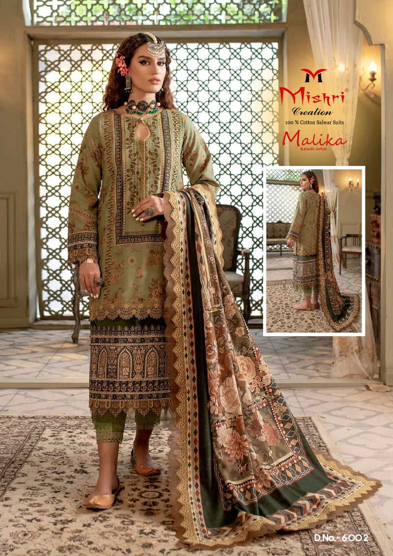 Mishri Creation Mallika Vol 6 Pure Cotton With Printed Work Stylish Designer Festive Wear Salwar Kameez