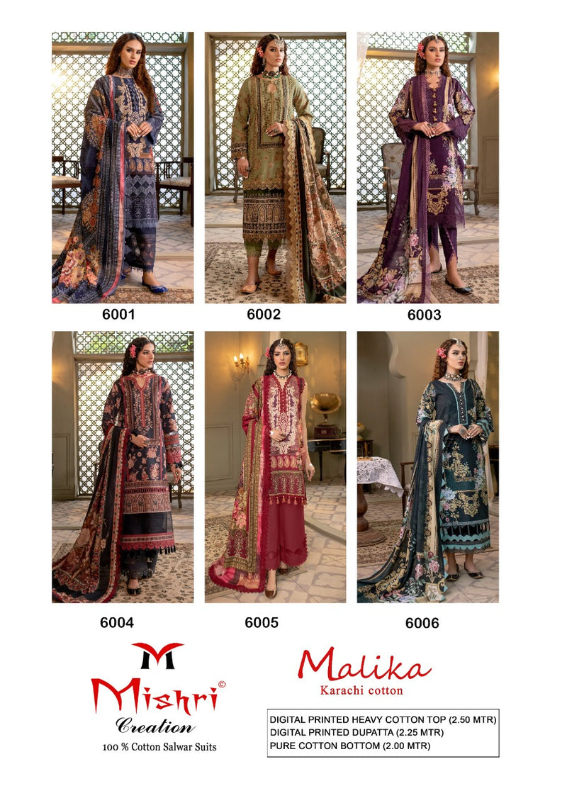 Mishri Creation Mallika Vol 6 Pure Cotton With Printed Work Stylish Designer Festive Wear Salwar Kameez