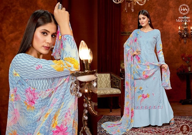 Harshit Fashion Hub Malvika Cambric Cotton Fancy Digital Printed Party Wear Salwar Suits