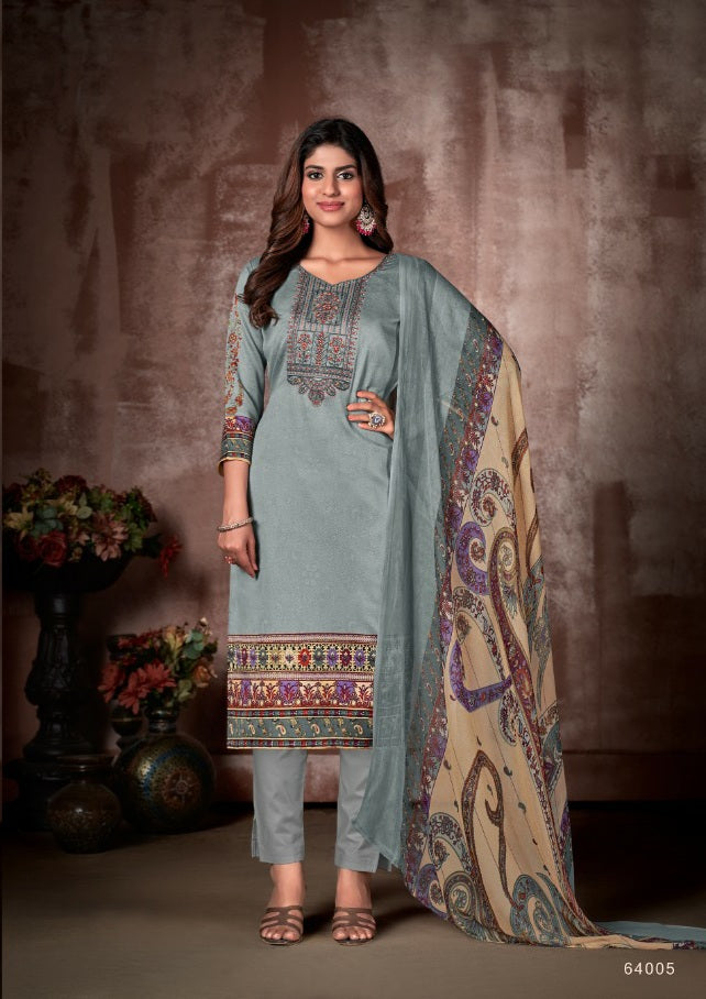 SKT Suits Maria Jam Cotton Party Wear Salwar Suits With Beautiful Digital Print & Embroidery Work