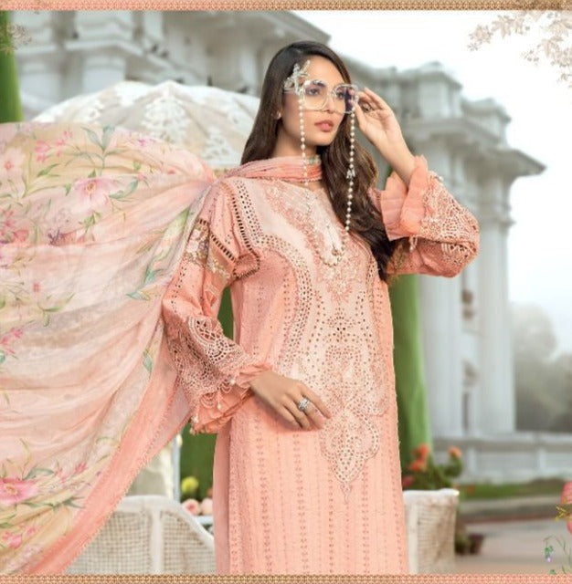 Shree Fabs Maria B Lawn Spring Collection 2022 Vol 2 Cotton Pakistani Style Party Wear Embroidered Salwar Suits