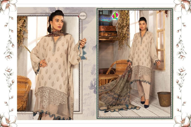 Saniya Trendz Maria B M Print Vol 3 Cotton Pakistani Style Party Wear Salwar Suits