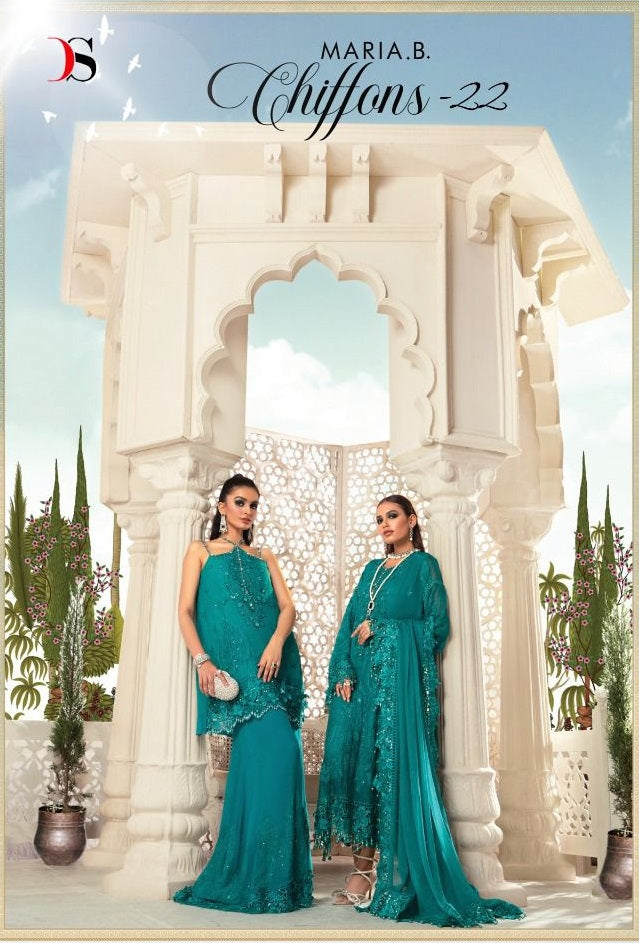 Deepsy Suit Mariab 22 Georgette With Heavy Embroidery Work Stylish Designer Pakistani Salwar Suit