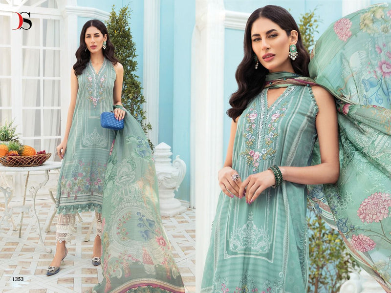 Deepsy Suits Mariab M Print 22 Jam Cotton Embroidered Party Wear Salwar Suits