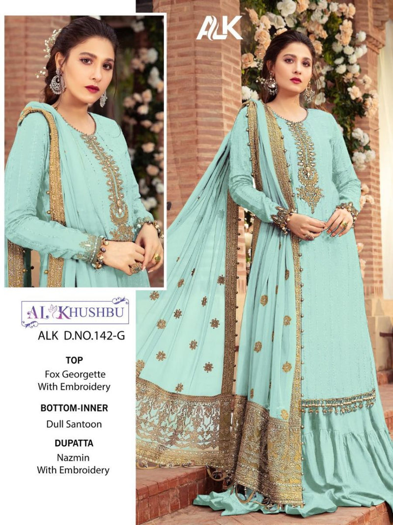 Al Khushbu Mariya B Vol 3 Georgette With Embroidered Wedding Wear Salwar Suits