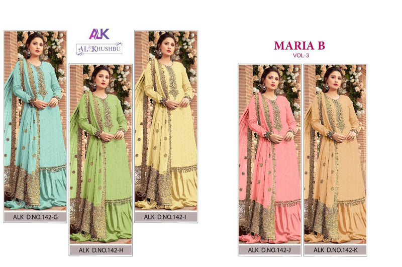 Al Khushbu Mariya B Vol 3 Georgette With Embroidered Wedding Wear Salwar Suits