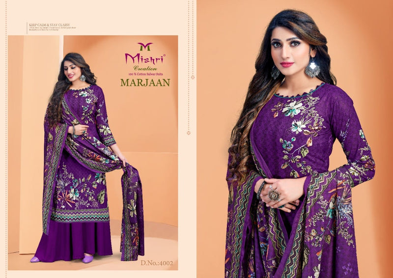 Mishri Creation Marjaan Vol 4 Cotton Digital Printed Festive Wear Salwar Suits