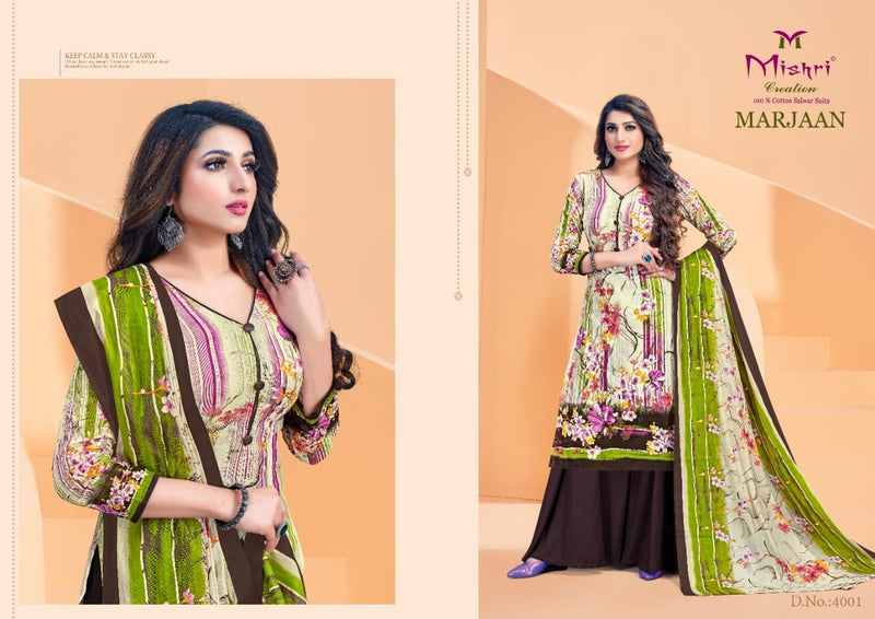 Mishri Creation Marjaan Vol 4 Cotton Digital Printed Festive Wear Salwar Suits