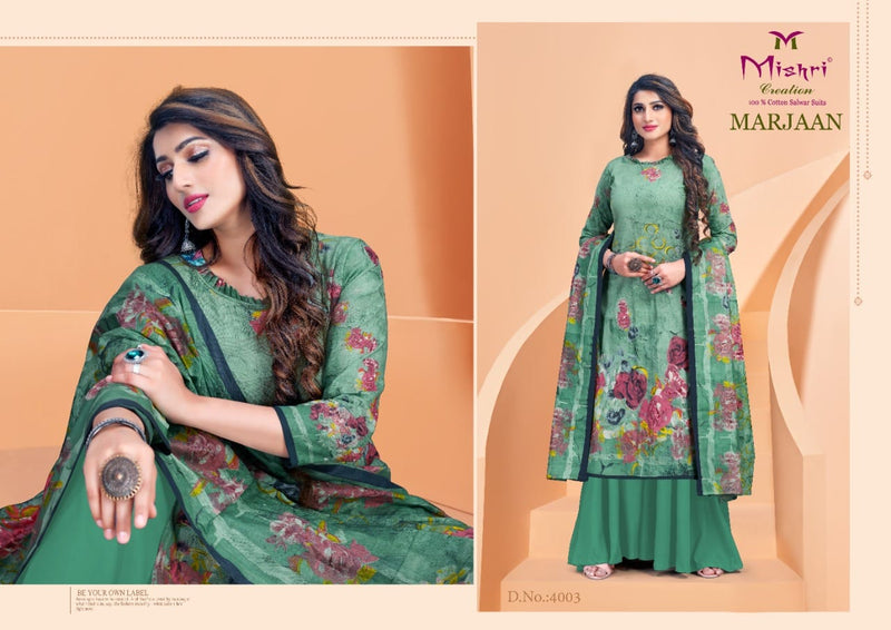 Mishri Creation Marjaan Vol 4 Cotton Digital Printed Festive Wear Salwar Suits