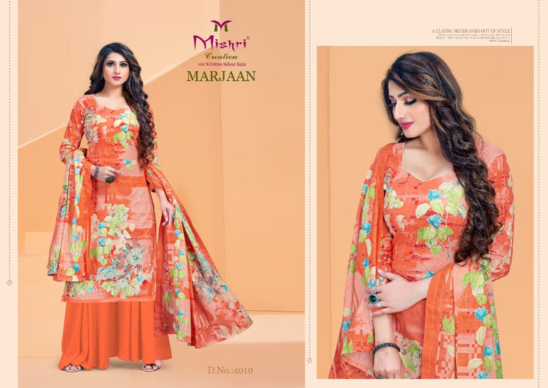 Mishri Creation Marjaan Vol 4 Cotton Digital Printed Festive Wear Salwar Suits