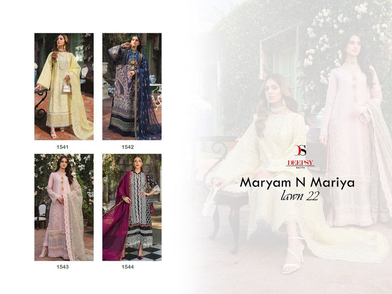 Deepsy Suits Maryam N Mariya Lawn 22 Cotton Embroidered Pakistani Style Wedding Wear Salwar Kameez