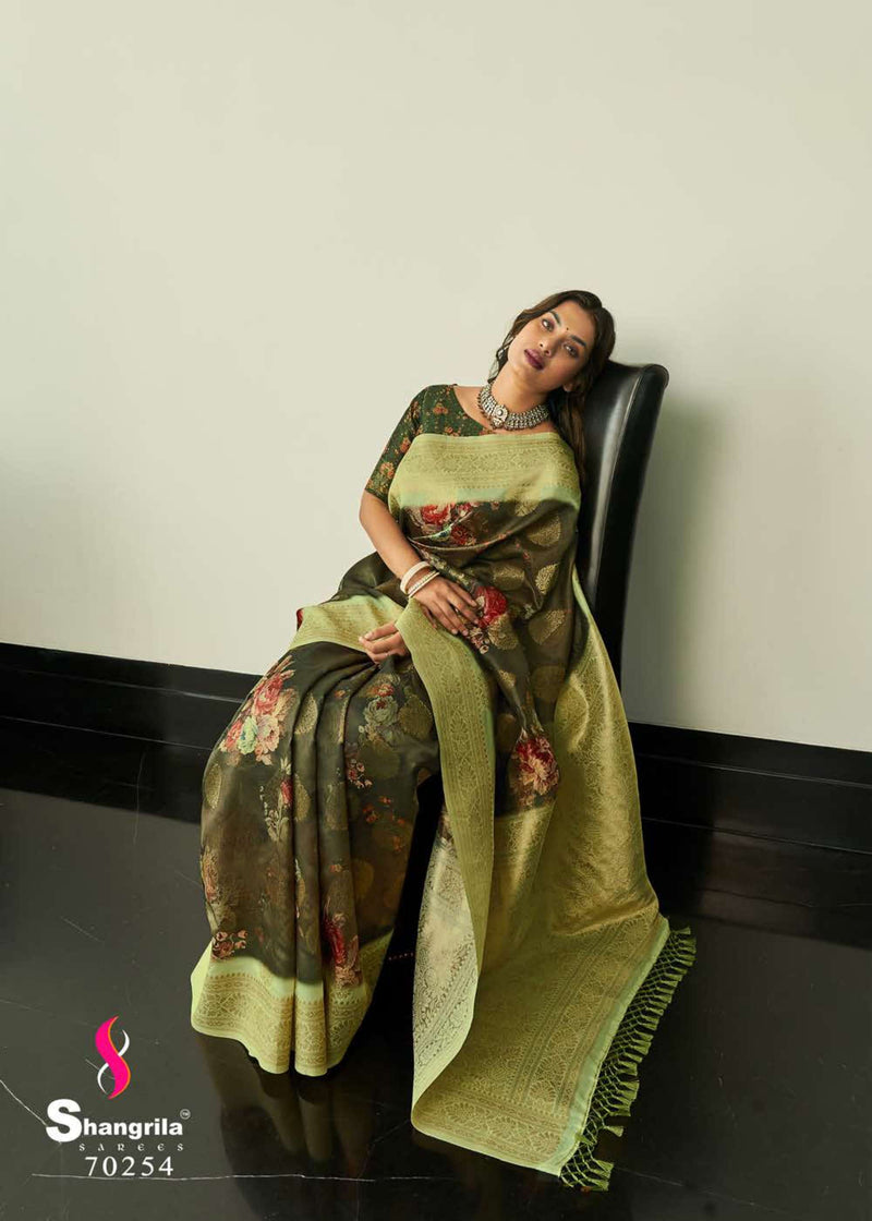 Shangrila Prints Masakali Digital Vol 2 Fancy Party Wear Sarees With Beautiful Floral  Digital Print