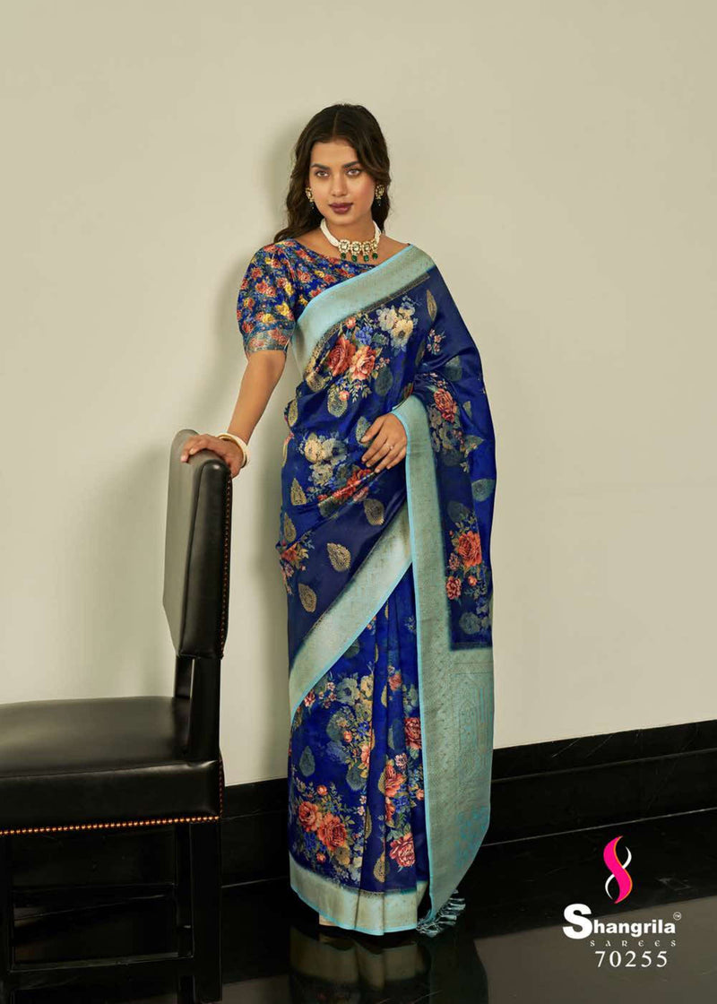 Shangrila Prints Masakali Digital Vol 2 Fancy Party Wear Sarees With Beautiful Floral  Digital Print