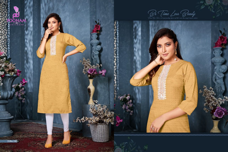 Poonam Designer Mayra Rayon Formal Fancy Casual  Wear Kurtis