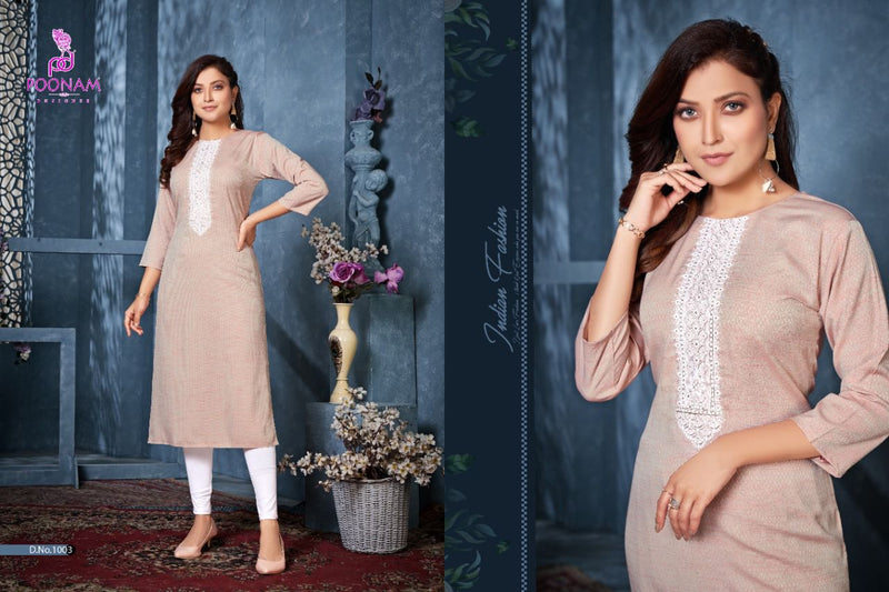 Poonam Designer Mayra Rayon Formal Fancy Casual  Wear Kurtis