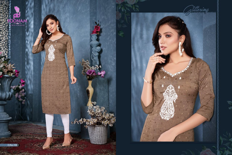 Poonam Designer Mayra Rayon Formal Fancy Casual  Wear Kurtis